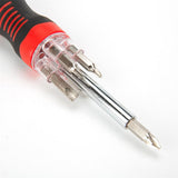 Max 5 in 1 Slotted Philips Screwdriver Bit Set with Led Light  Red