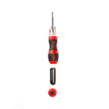 Max 5 in 1 Slotted Philips Screwdriver Bit Set with Led Light  Red