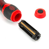 Max 5 in 1 Slotted Philips Screwdriver Bit Set with Led Light  Red