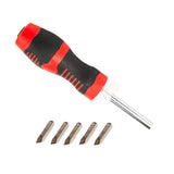 Max 5 in 1 Slotted Philips Screwdriver Bit Set with Led Light  Red