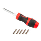 Max 5 in 1 Slotted Philips Screwdriver Bit Set with Led Light  Red