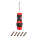 Max 5 in 1 Slotted Philips Screwdriver Bit Set with Led Light  Red