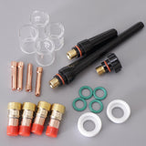 Max 23 pcs TIG Welding Torch Pyrex Cup Gas Kit parts for WP-17/18/26 WP Tungsten - Aladdin Shoppers