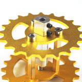 Max TWS-03 Metal Crawler Driving Wheel with Coupler for Tank Car Chassis  Gold