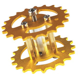 Max TWS-03 Metal Crawler Driving Wheel with Coupler for Tank Car Chassis  Gold