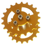 Max TWS-03 Metal Crawler Driving Wheel with Coupler for Tank Car Chassis  Gold