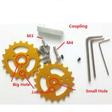 Max TWS-03 Metal Crawler Driving Wheel with Coupler for Tank Car Chassis  Gold
