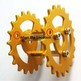 Max TWS-03 Metal Crawler Driving Wheel with Coupler for Tank Car Chassis  Gold