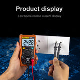 Max Auto Ranging LCD Digital Clamp Meter Tester Multimeter w/ Test Leads  orange