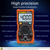 Max Auto Ranging LCD Digital Clamp Meter Tester Multimeter w/ Test Leads  orange