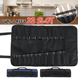 Maxbell  Professional Cutlery Chef Bag ‰ÛÒ Knife Roll Bag for Chefs Fits up to 22 Knives Black