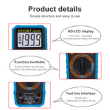 Max ANENG AN819C Digital Multimeter LCD AC/DC Ammeter Voltmeter Tester Blue