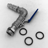 Max 90 Degree Ton Barrel Replacement Outlet Tap for Oil Water Outlet One-piece Valve - 90 Degrees (Quick Connection Type) Connected to PU Air Tube 12mm