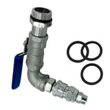 Max 90 Degree Ton Barrel Replacement Outlet Tap for Oil Water Outlet One-piece Valve - 90 Degrees (Quick Connection Type) Connected to PU Air Tube 12mm