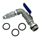 Max 90 Degree Ton Barrel Replacement Outlet Tap for Oil Water Outlet One-piece Valve - 90 Degrees (Quick Connection Type) Connected to PU Air Tube 12mm