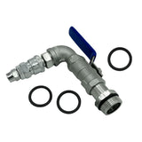 Max 90 Degree Ton Barrel Replacement Outlet Tap for Oil Water Outlet One-piece Valve - 90 Degrees (Quick Connection Type) Connected to PU Air Tube 12mm