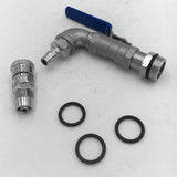 Max 90 Degree Ton Barrel Replacement Outlet Tap for Oil Water Outlet One-piece Valve - 90 Degrees (Quick Connection Type) Connected to PU Air Tube 12mm