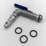 Max 90 Degree Ton Barrel Replacement Outlet Tap for Oil Water Outlet One-piece Valve - 90 Degrees (Quick Connection Type) Connected to PU Air Tube 12mm