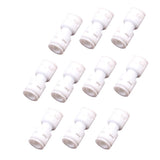 Max 10Pcs 1/4" Quick Connect RO Water Tube Ball Valve Connection Adapter Straight