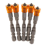 Max 5 in 1 Phillips Cross Screwdriver Bit Set Hex for Drill Screw Driver orange