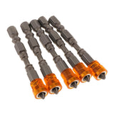 Max 5 in 1 Phillips Cross Screwdriver Bit Set Hex for Drill Screw Driver orange