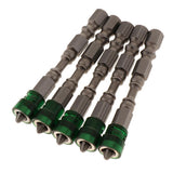 Max 5 in 1 Phillips Cross Screwdriver Bit Set Hex for Drill Screw Driver Green