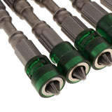 Max 5 in 1 Phillips Cross Screwdriver Bit Set Hex for Drill Screw Driver Green