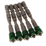 Max 5 in 1 Phillips Cross Screwdriver Bit Set Hex for Drill Screw Driver Green