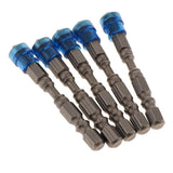 Max 5 in 1 Phillips Cross Screwdriver Bit Set Hex for Drill Screw Driver Blue