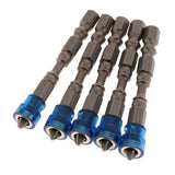 Max 5 in 1 Phillips Cross Screwdriver Bit Set Hex for Drill Screw Driver Blue
