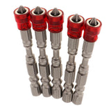 Max 5 in 1 Phillips Cross Screwdriver Bit Set Hex for Drill Screw Driver Red