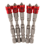 Max 5 in 1 Phillips Cross Screwdriver Bit Set Hex for Drill Screw Driver Red