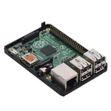 Max Protector Shell Cover Case Enclosure for Raspberry Pi 2B 3B 3B+ Black