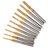 Maxbell 10 Pcs Carbide End Mill Bits Set Milling Cutter Engraving Tool 1.5-3.175mm