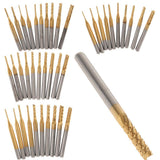 Maxbell 10 Pcs Carbide End Mill Bits Set Milling Cutter Engraving Tool 1.5-3.175mm
