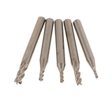 Maxbell 10 Pieces End Mill High Speed Steel HSS Straight Shank Square Nose 2-10mm