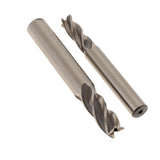 Maxbell 10 Pieces End Mill High Speed Steel HSS Straight Shank Square Nose 2-10mm