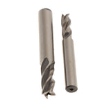 Maxbell 10 Pieces End Mill High Speed Steel HSS Straight Shank Square Nose 2-10mm