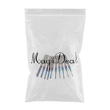 Maxbell 10PCS/Set 1/8 Inch Shank PCB CNC Drill Bits End Mill Engraving 0.8-3.175mm