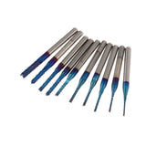 Maxbell 10PCS/Set 1/8 Inch Shank PCB CNC Drill Bits End Mill Engraving 0.8-3.175mm