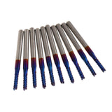 Maxbell 10PCS/Set 1/8 Inch Shank PCB CNC Drill Bits End Mill Engraving 2.5mm
