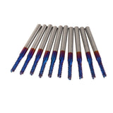 Maxbell 10PCS/Set 1/8 Inch Shank PCB CNC Drill Bits End Mill Engraving 2.5mm