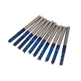 Maxbell 10PCS/Set 1/8 Inch Shank PCB CNC Drill Bits End Mill Engraving 3.175mm