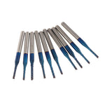 Maxbell 10PCS/Set 1/8 Inch Shank PCB CNC Drill Bits End Mill Engraving 1.5mm