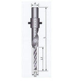 Maxbell HSS Woodworking Wood Salad Drill Multi-stage Drilling 4×12×100mm