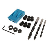 Maxbell 15 Degree Oblique Hole Positioner Woodwork Guide Locator Set 14