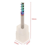 Maxbell 1Pc 3 Flute Alloy Carbide Tungsten Steel End Mill CNC Milling Cutter Drill 4x10x4x50