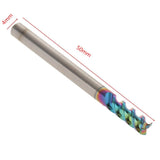 Maxbell 1Pc 3 Flute Alloy Carbide Tungsten Steel End Mill CNC Milling Cutter Drill 4x10x4x50