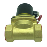 Maxbell DC24V/AC220V 1.5'' Brass Electric Solenoid Valve Water Air Gas Normal Closed DC24V