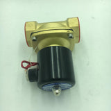 Maxbell DC24V/AC220V 2'' Brass Electric Solenoid Valve Water Air Gas Normal Closed AC220V